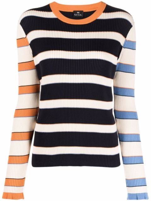 PS Paul Smith colour-blocked stripe knit jumper