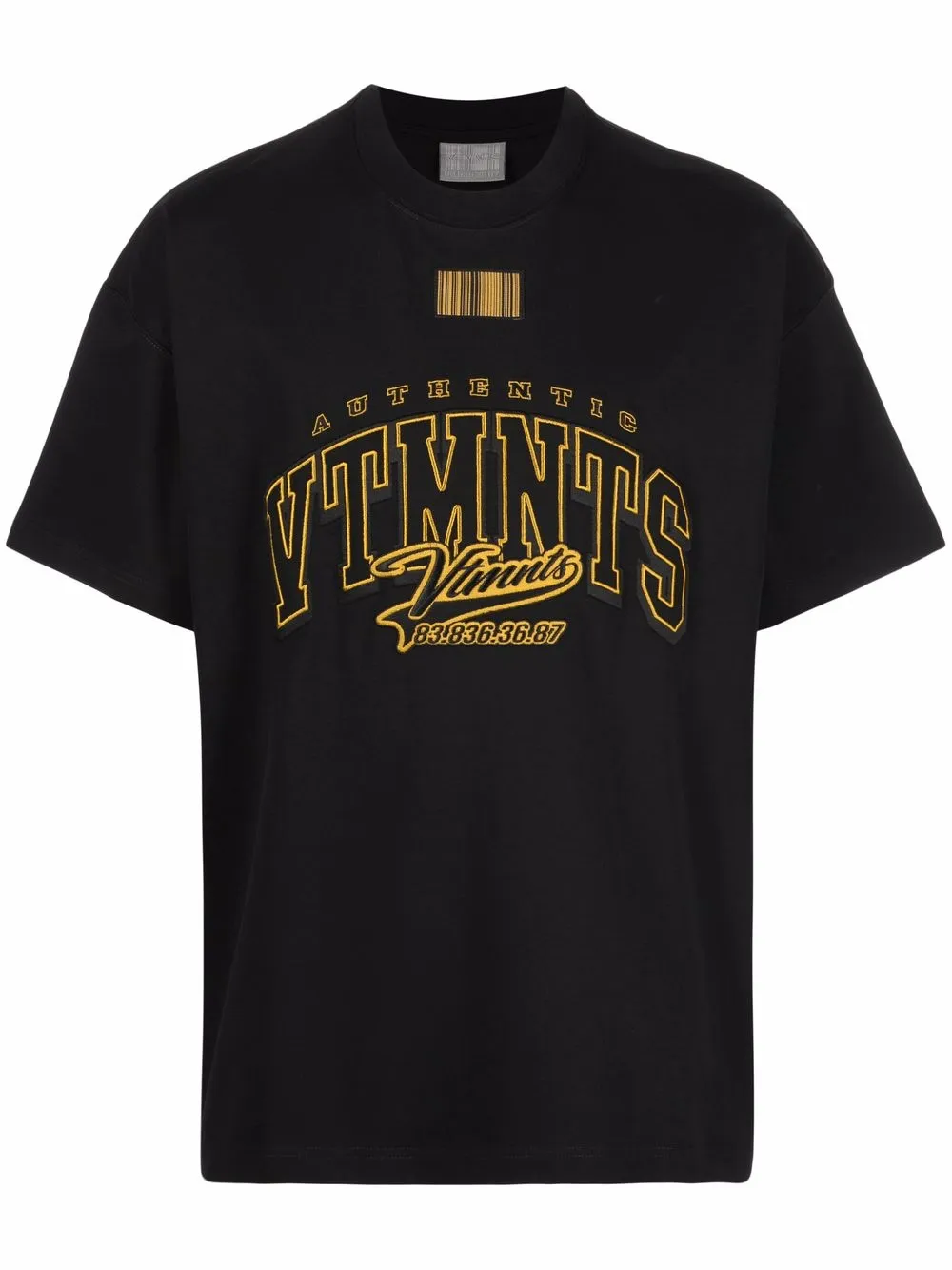 

VTMNTS playera con logo estampado - Negro