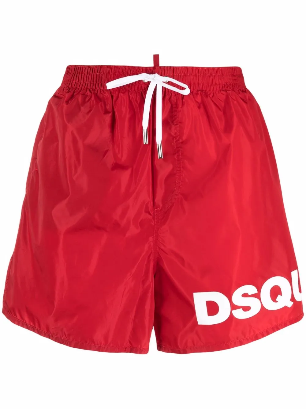 

Dsquared2 shorts de playa con cordón en la pretina y logo estampado - Rojo