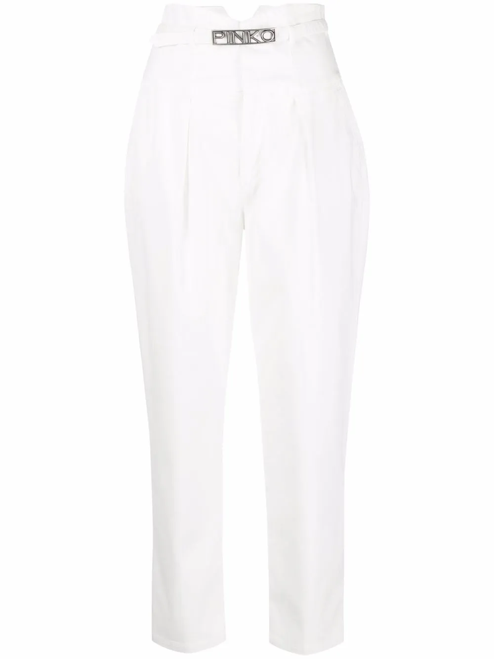 

PINKO pantalones con tiro alto - Blanco