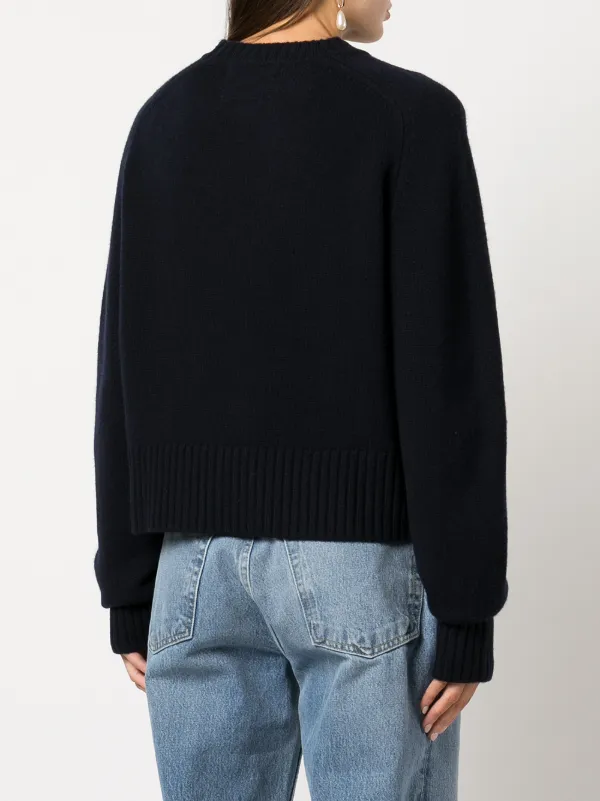 extreme cashmere Crew Neck Cashmere Jumper in Blue, view 4