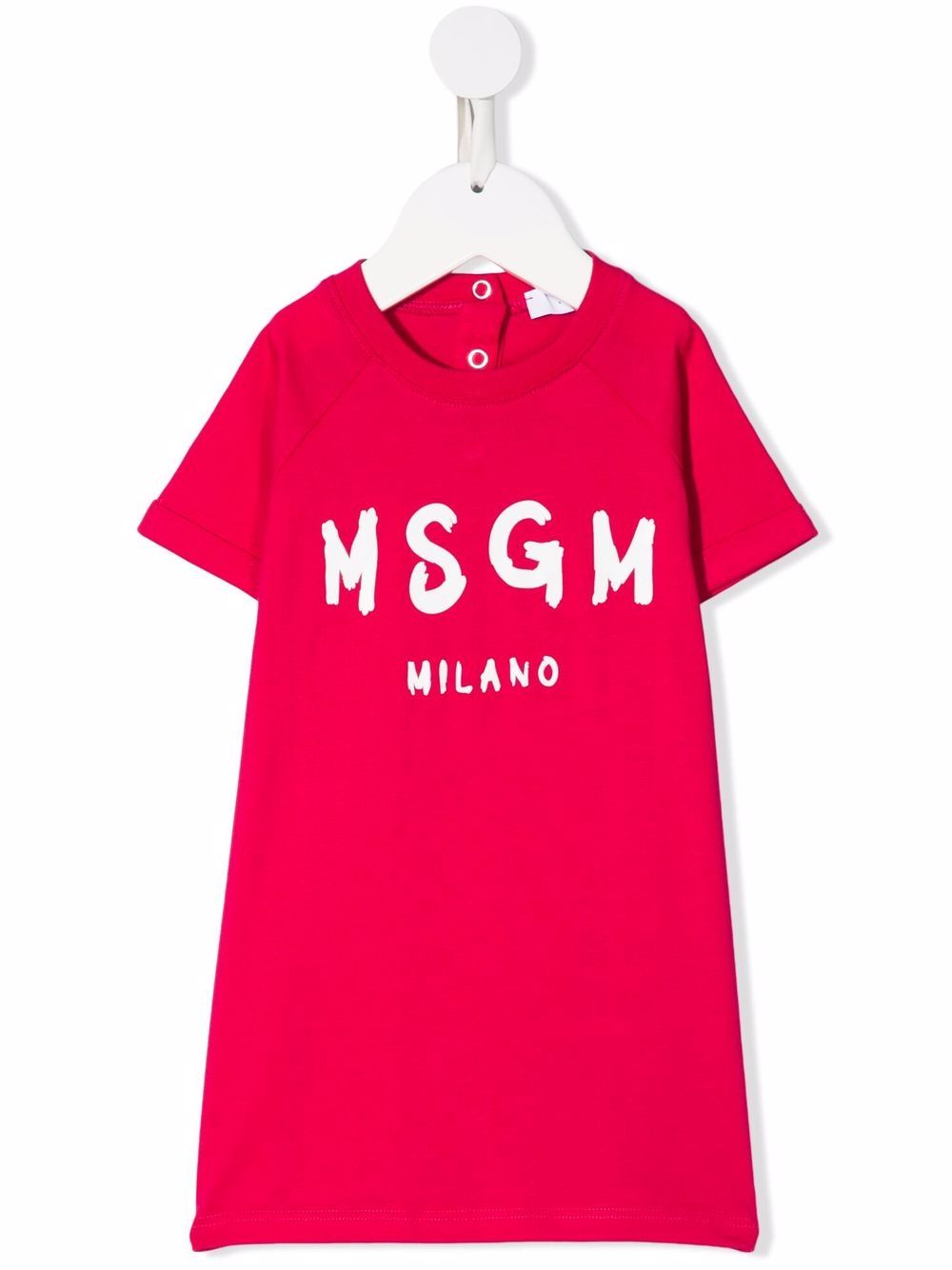 

MSGM Kids vestido estilo playera con logo estampado - Rosado