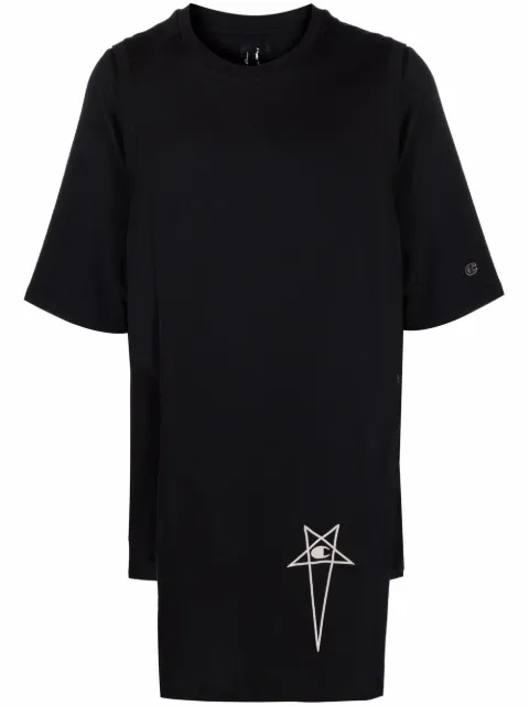 Rick Owens X Champion تيشيرت بأطراف طويلة من الخلف