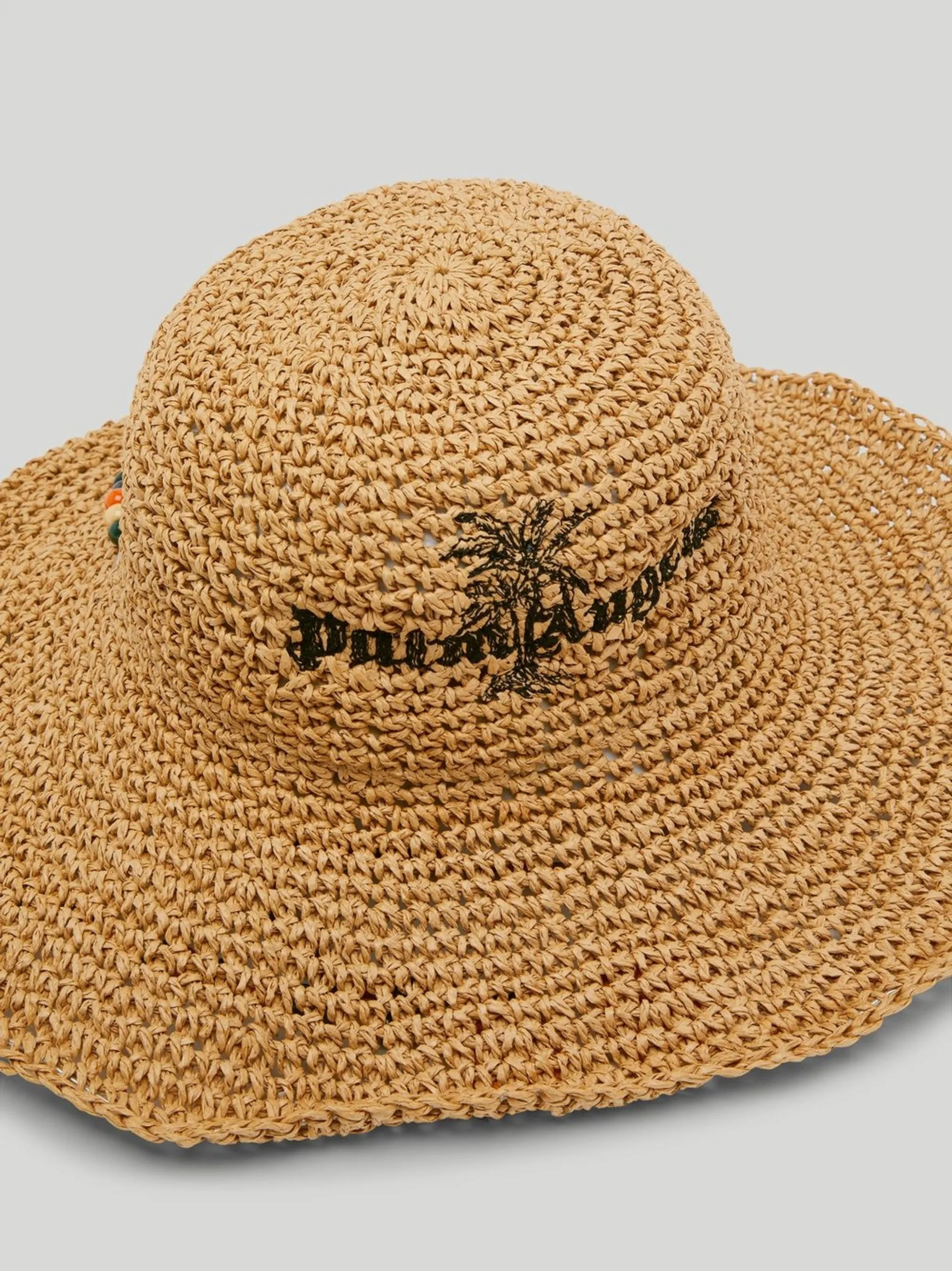 logo-embroidered woven sun hat - Palm AngelsÂ® Official