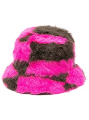 Cappello bucket in finta pelliccia Rosa Farfetch Donna Accessori Cappelli e copricapo Cappelli Cappello Bucket 