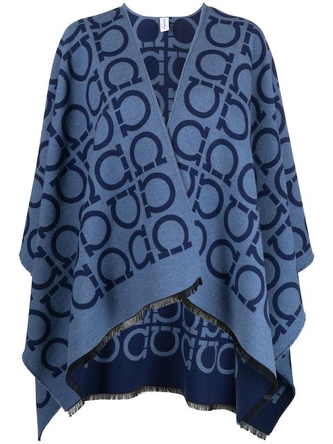 Ferragamo Ganchini monogram shawl cardigan 