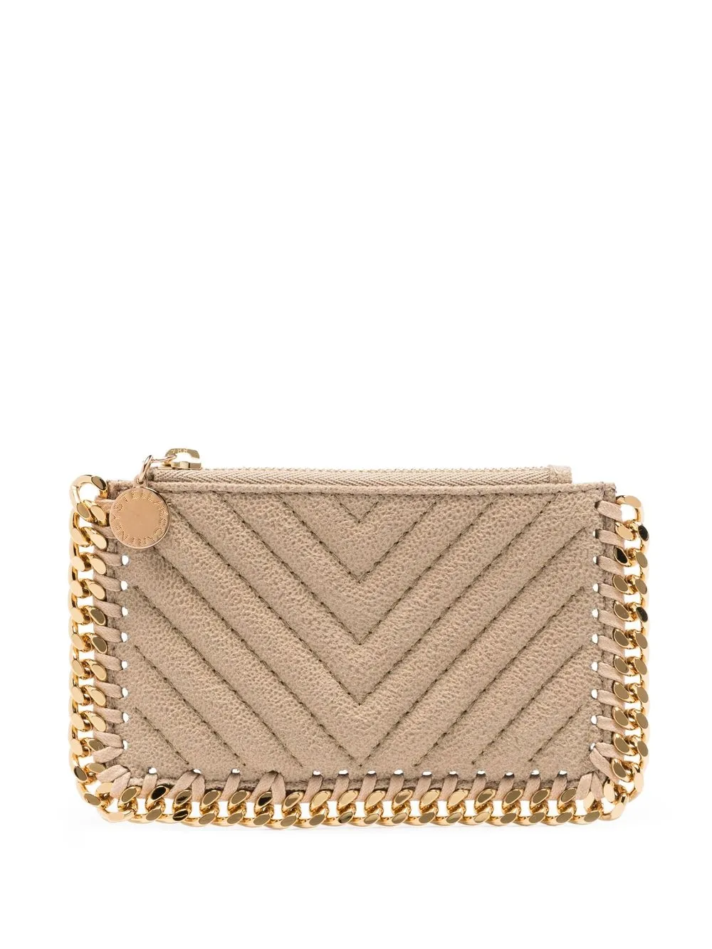 

Stella McCartney Falabella chevron-quilted zip-top purse - Neutrals