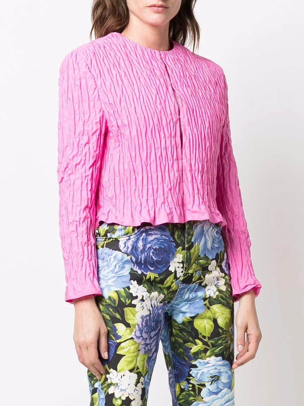  Msgm Ruffle-detail Blouse - Pink 