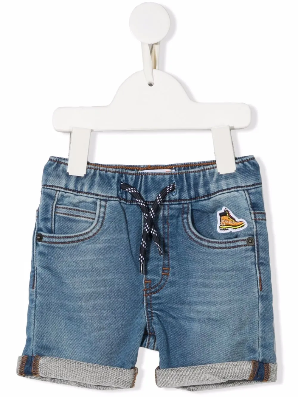 

Timberland Kids patch-detail drawstring-waist denim shorts - Blue