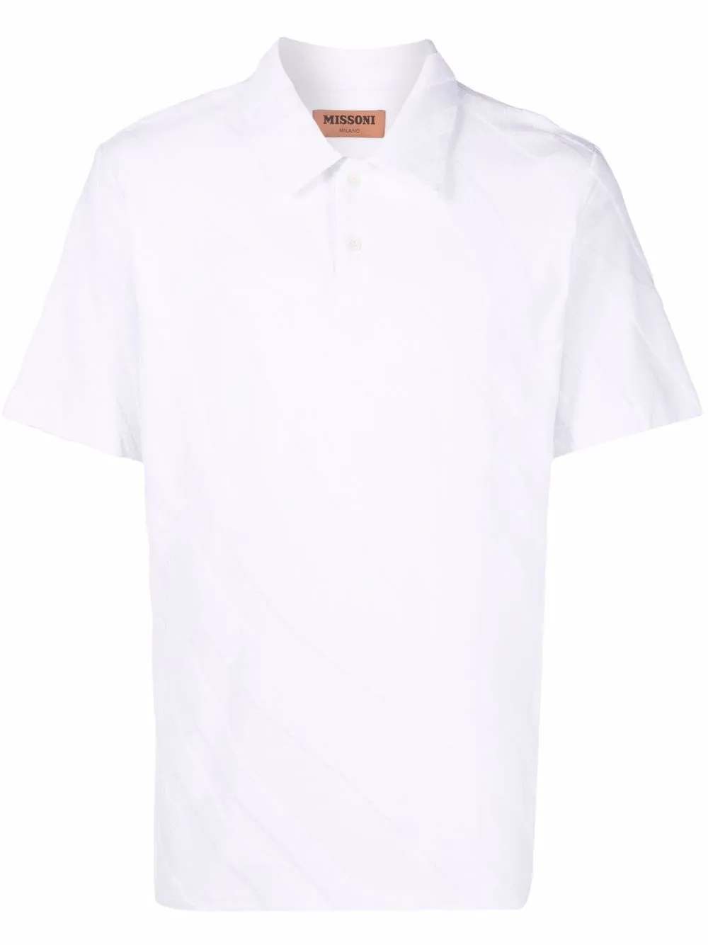 

Missoni playera tipo polo con rayas redondeadas - Blanco