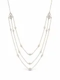 Yoko London 18kt yellow gold Sleek Freshwater pearl diamond necklace