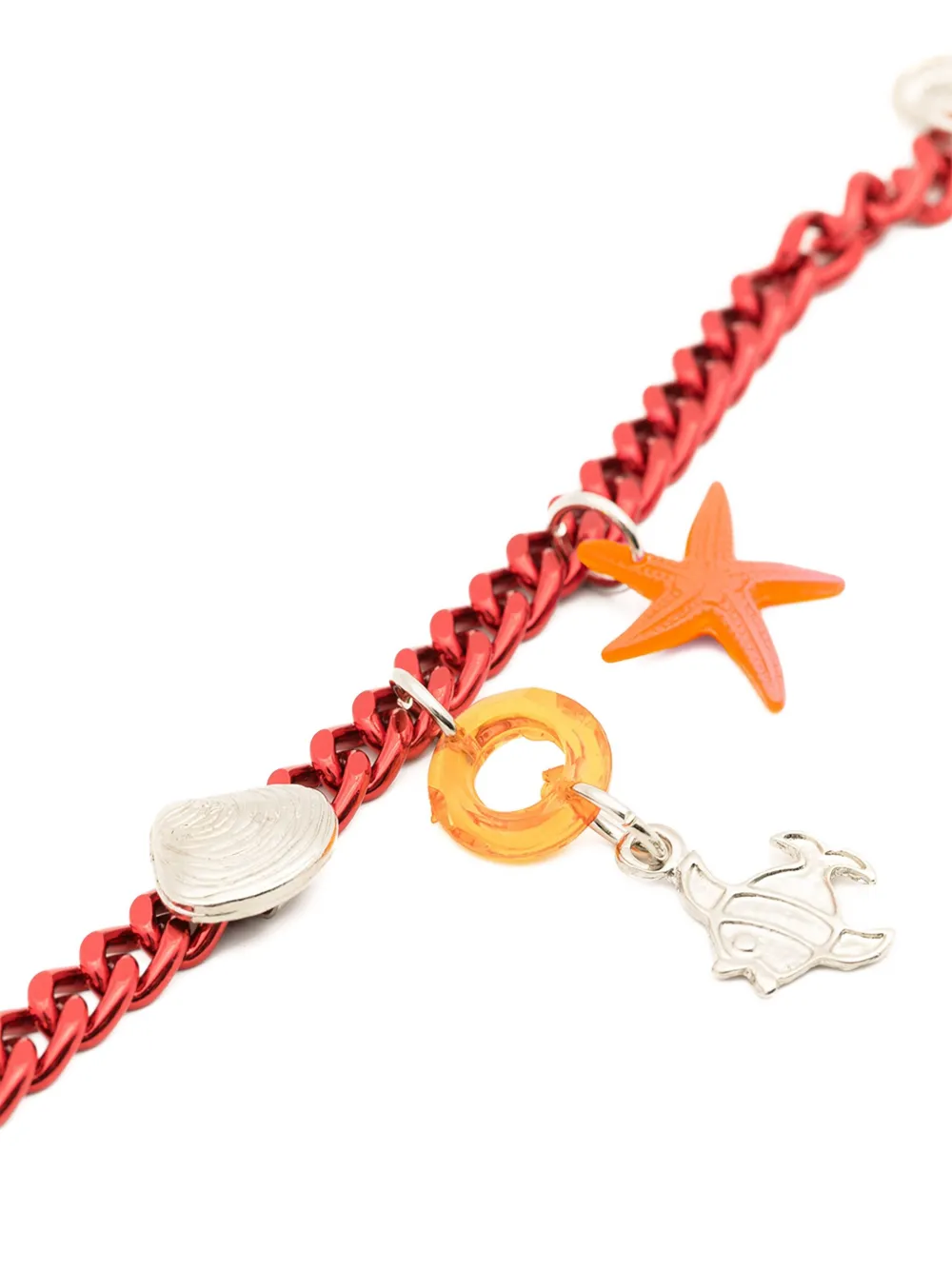  Amir Slama Multi-chain Beaded Bracelet - Silver 