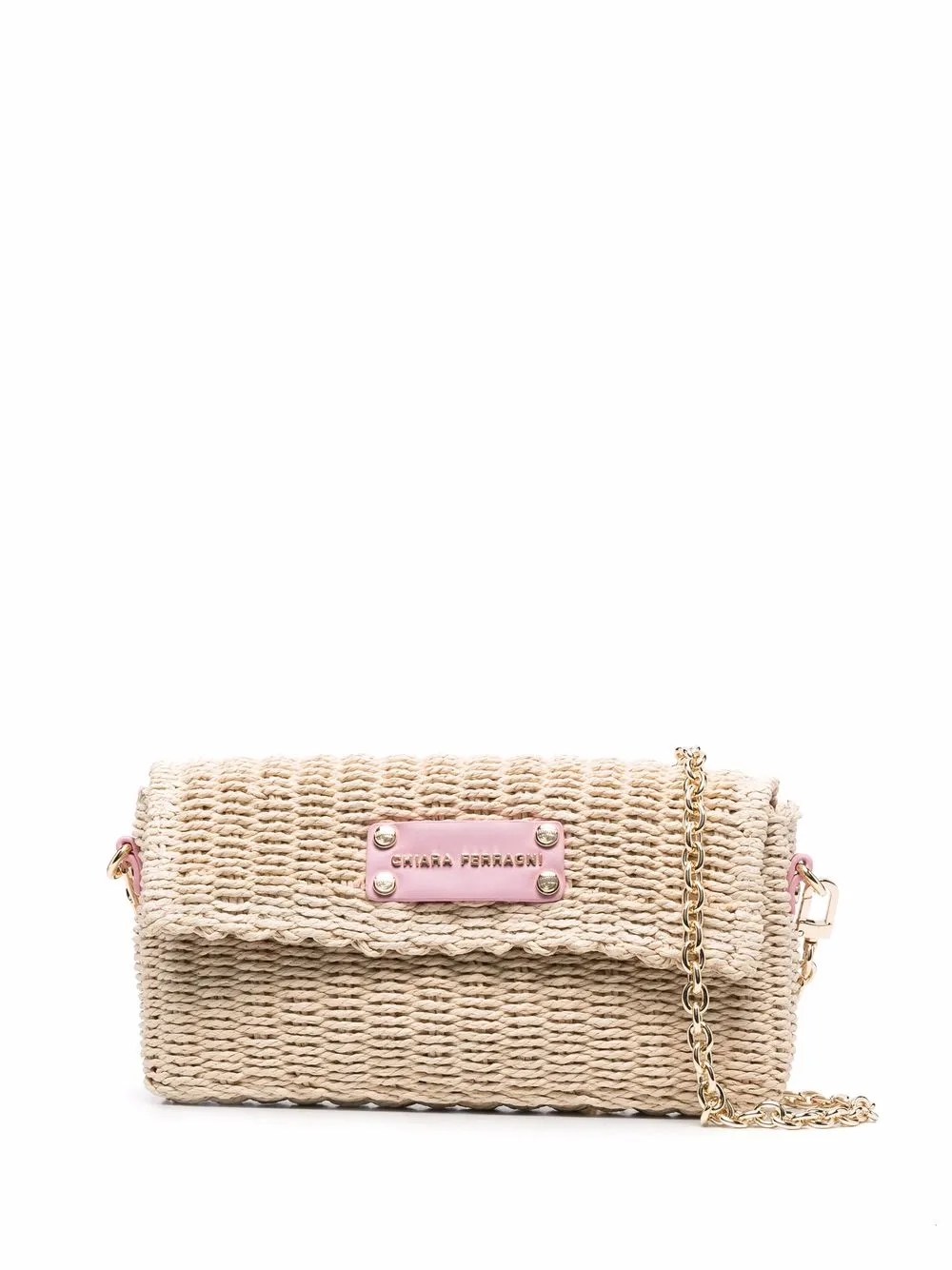 woven logo-plaque crossbody bag