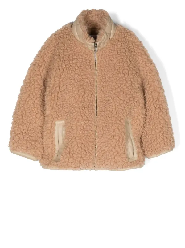 Faux shearling zip online double jacket