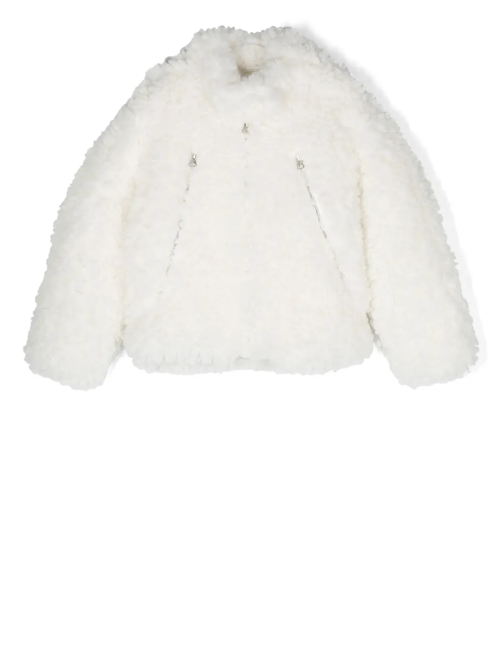 

MM6 Maison Margiela Kids chamarra con parche del logo - Blanco