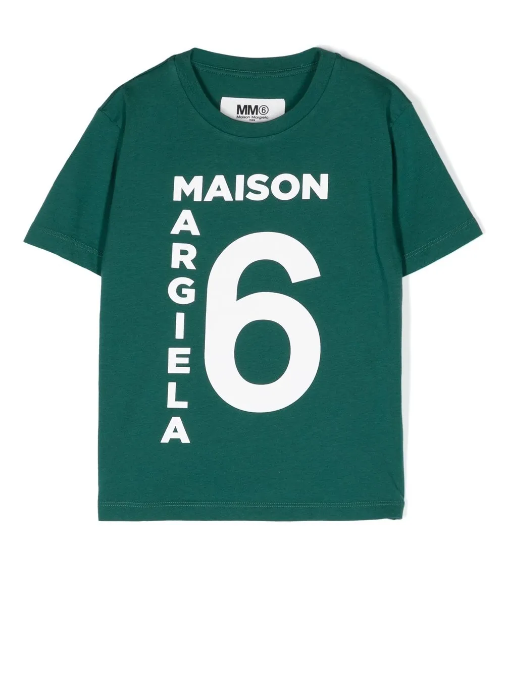 

MM6 Maison Margiela Kids playera manga corta con logo estampado - Verde