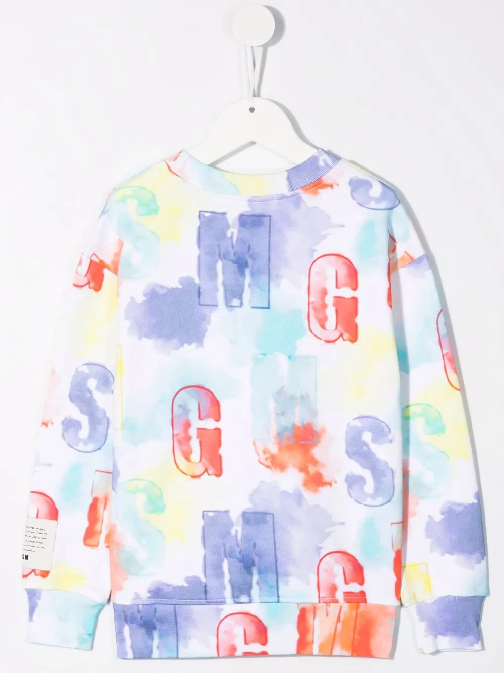  Msgm Kids Sweatshirt Mit Logo Print   Weiß 