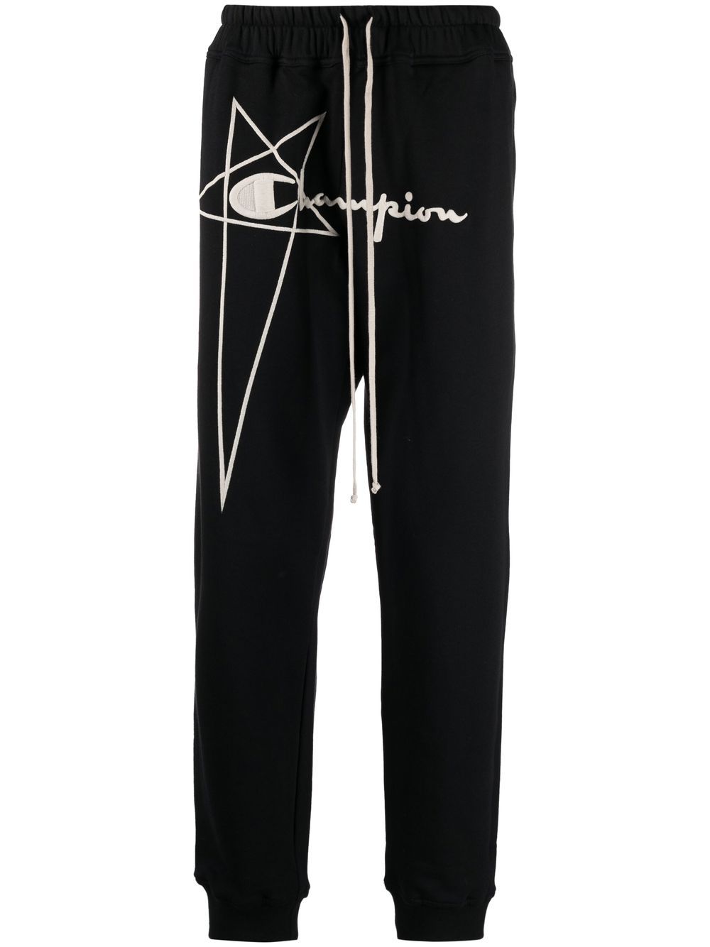 

Rick Owens X Champion embroidered-logo track pants - Black