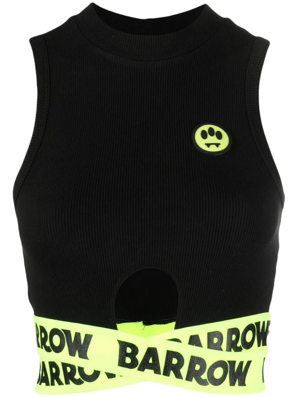 

BARROW logo-tape cropped tank top - Black
