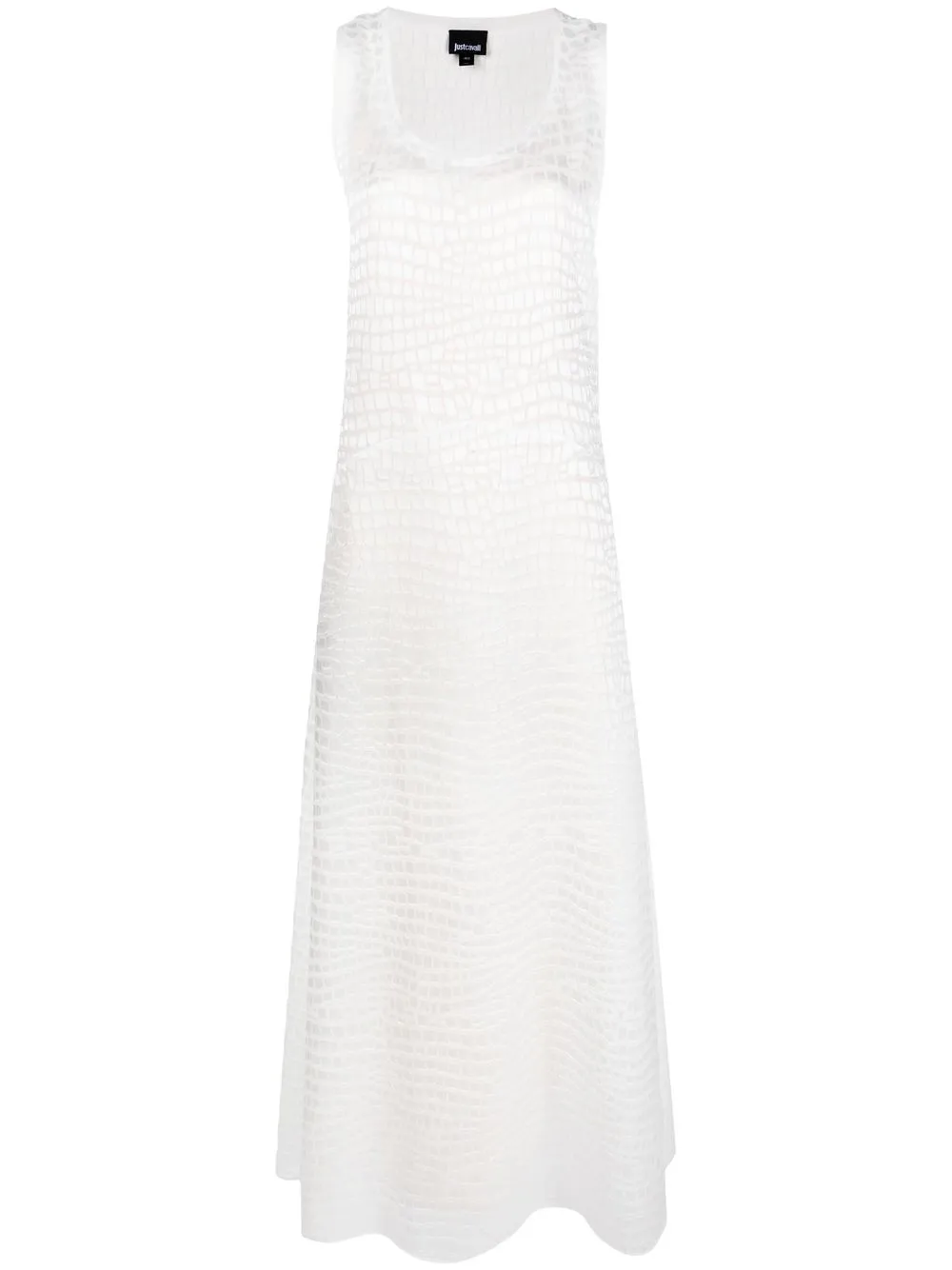 

Just Cavalli crocodile jacquard sleeveless dress - White