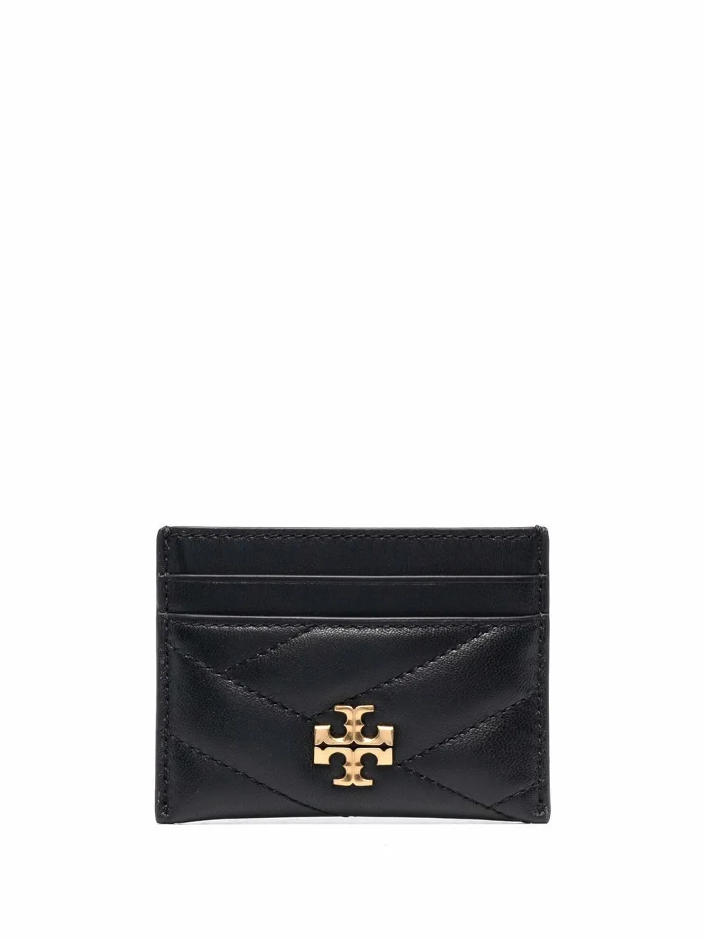 

Tory Burch tarjetero Kira en chevron - Negro