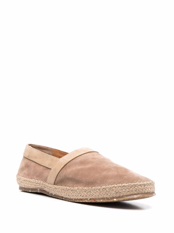 Leather-Trimmed Suede Espadrilles