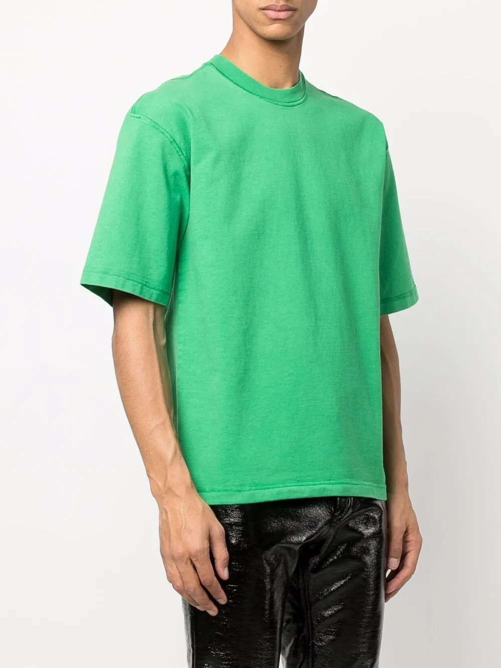 фото Bottega veneta contrast-stitch cotton t-shirt