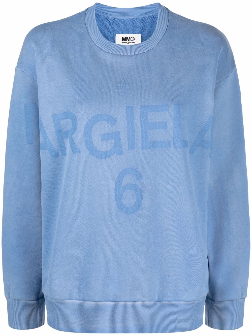 

MM6 Maison Margiela sudadera con logo estampado - Azul