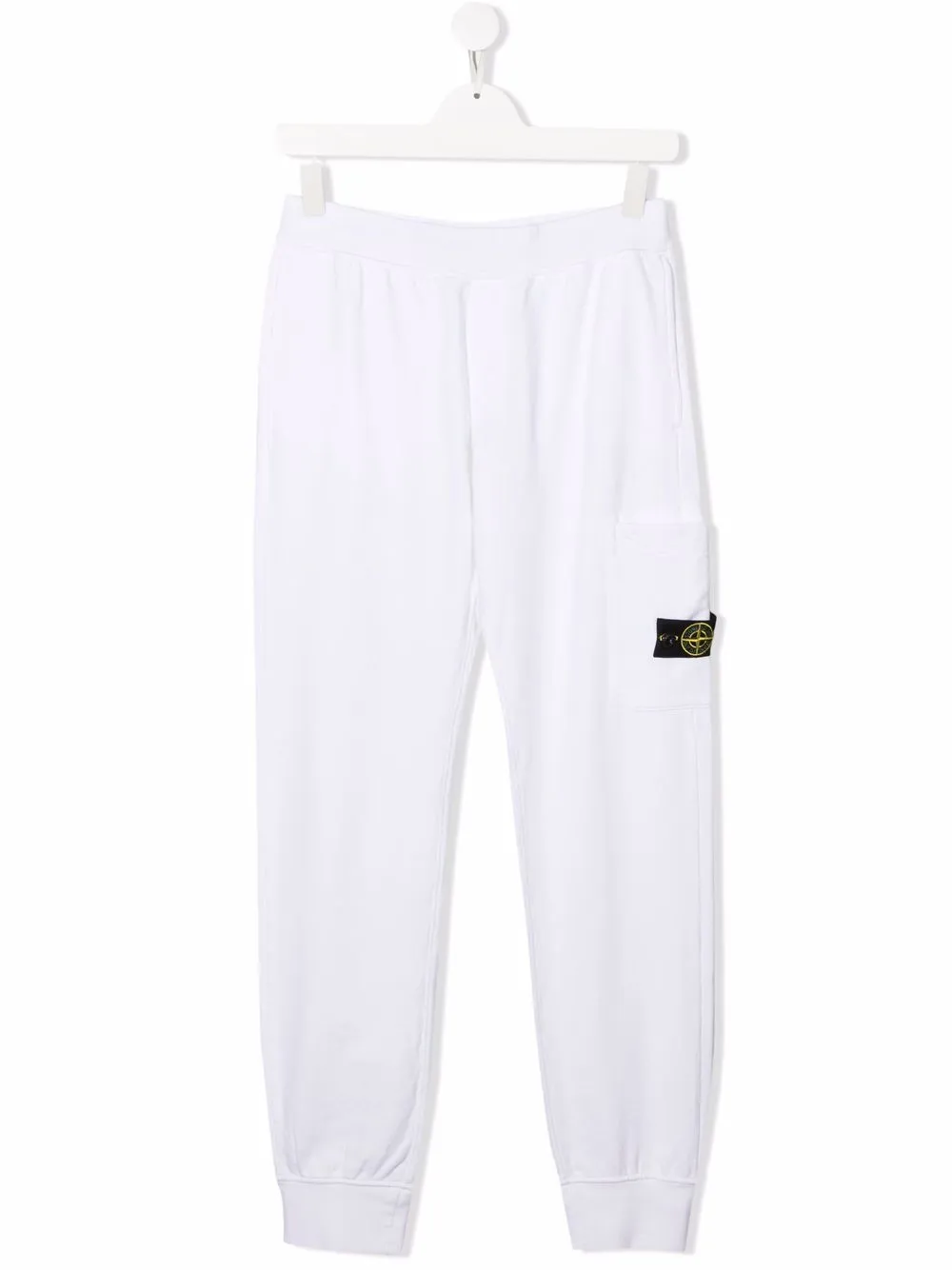 

Stone Island Junior TEEN logo-patch track pants - White