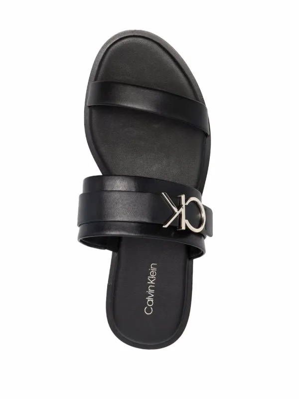 Calvin Klein slip-on Leather Sandals - Farfetch