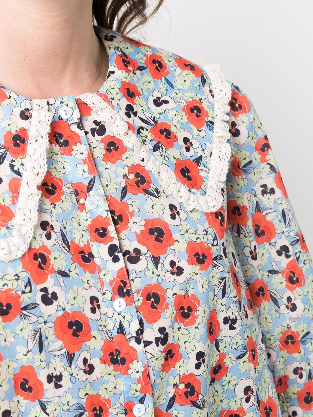 фото Rixo misha pansy-print shirt