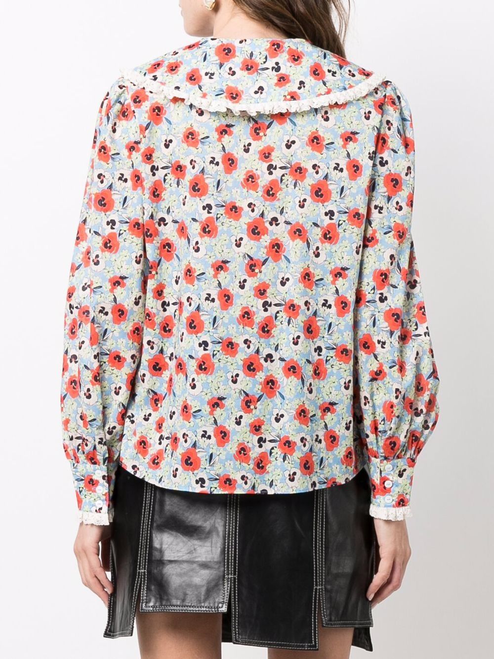 фото Rixo misha pansy-print shirt