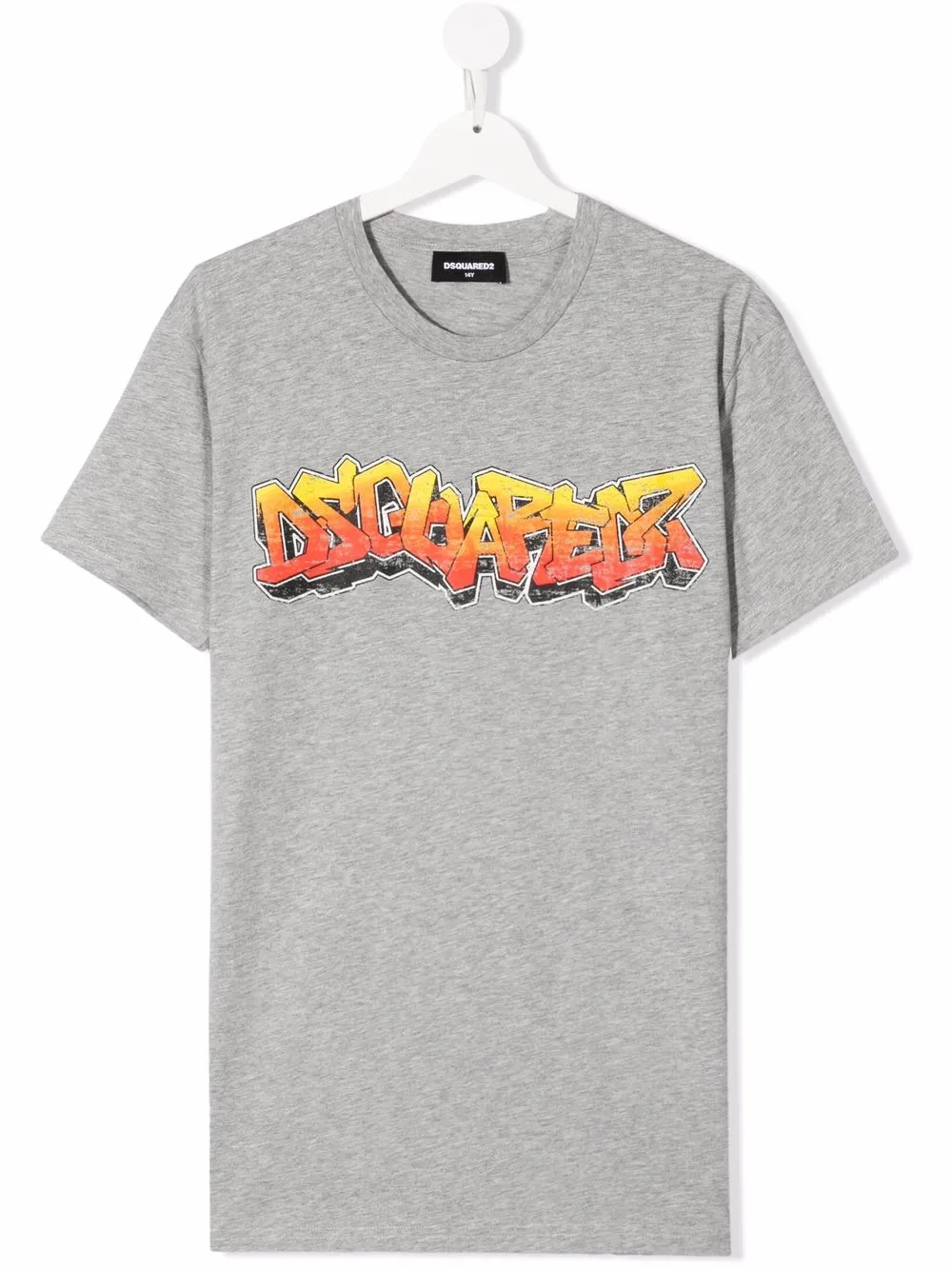 

Dsquared2 Kids playera con logo estilo grafiti - Gris