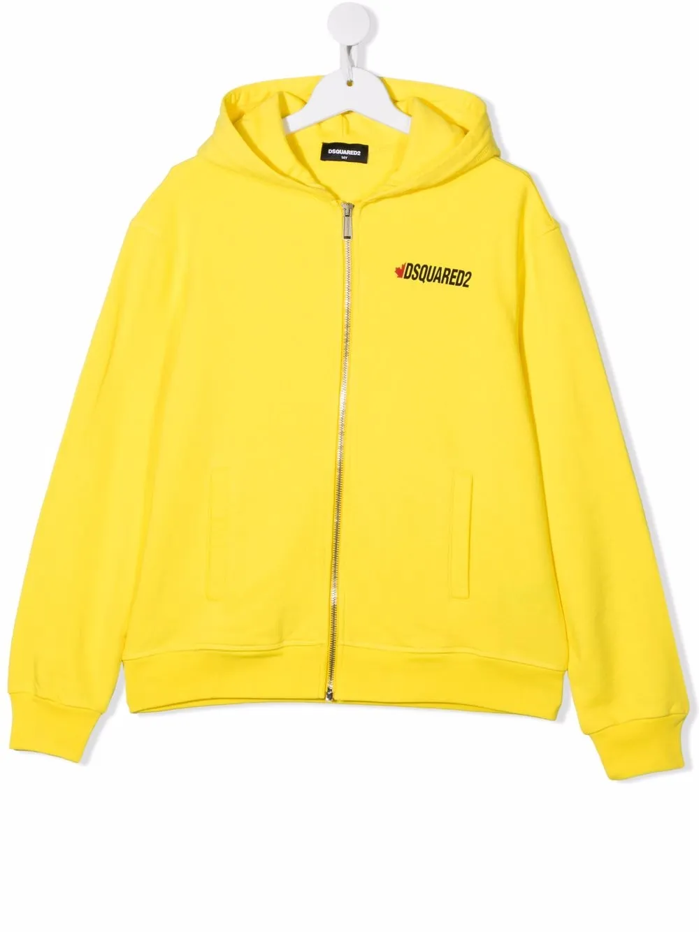 

Dsquared2 Kids hoodie con hoja de arce estampada - Amarillo