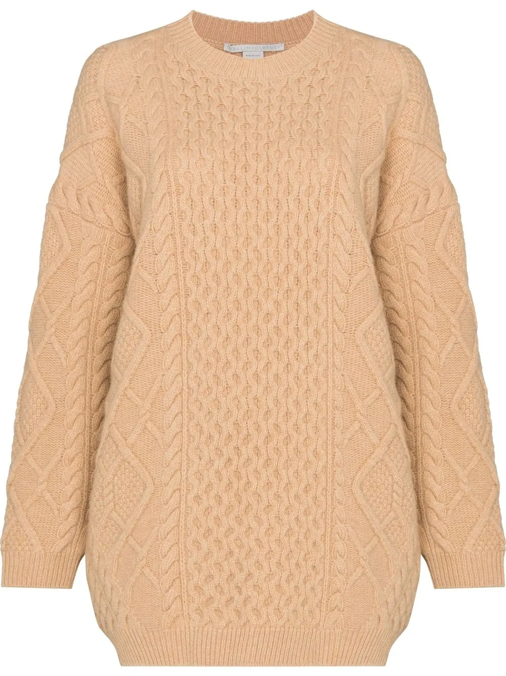 

Stella McCartney Aran-knit oversized jumper - Neutrals