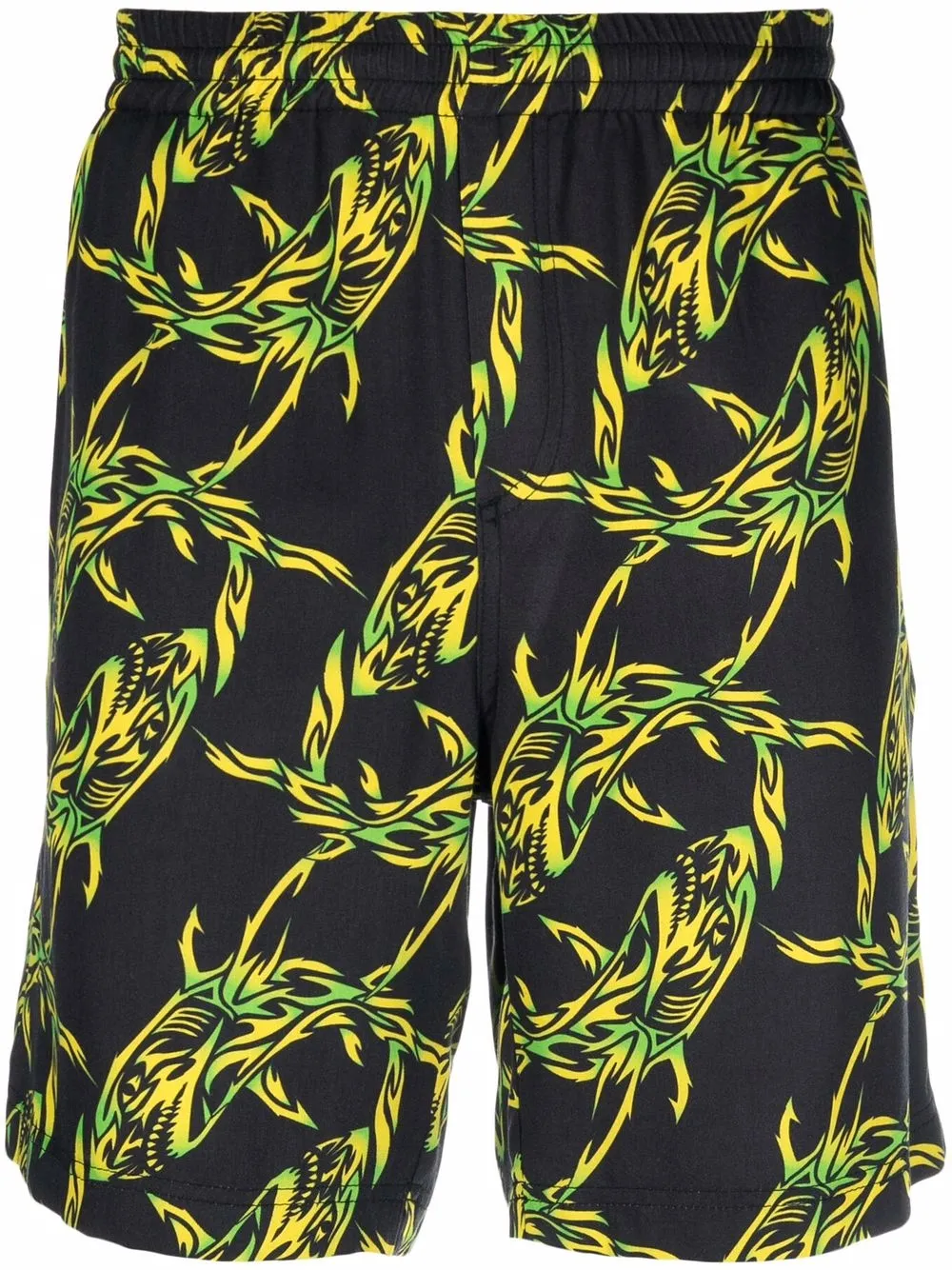 

MSGM bermudas con motivo de cadena - Negro