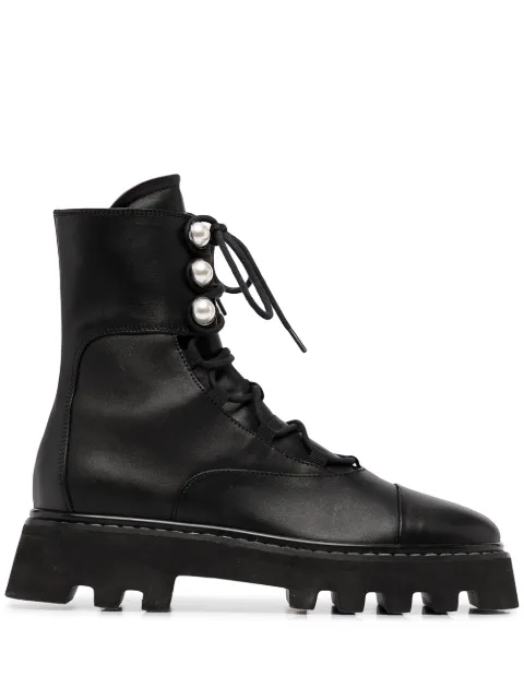 Nicholas Kirkwood PEARLOGY combat boots