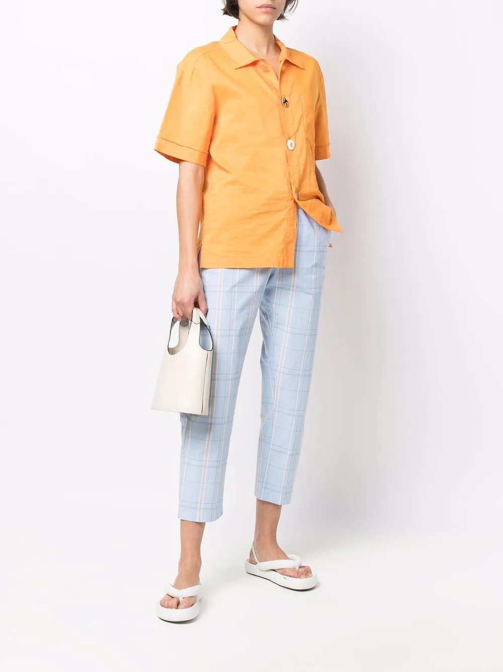 Semicouture Geruite broek - Blauw