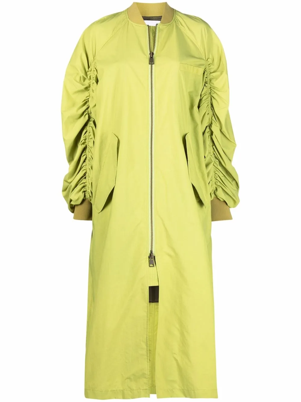 Erika Cavallini пальто на молнии с присборенными рукавами