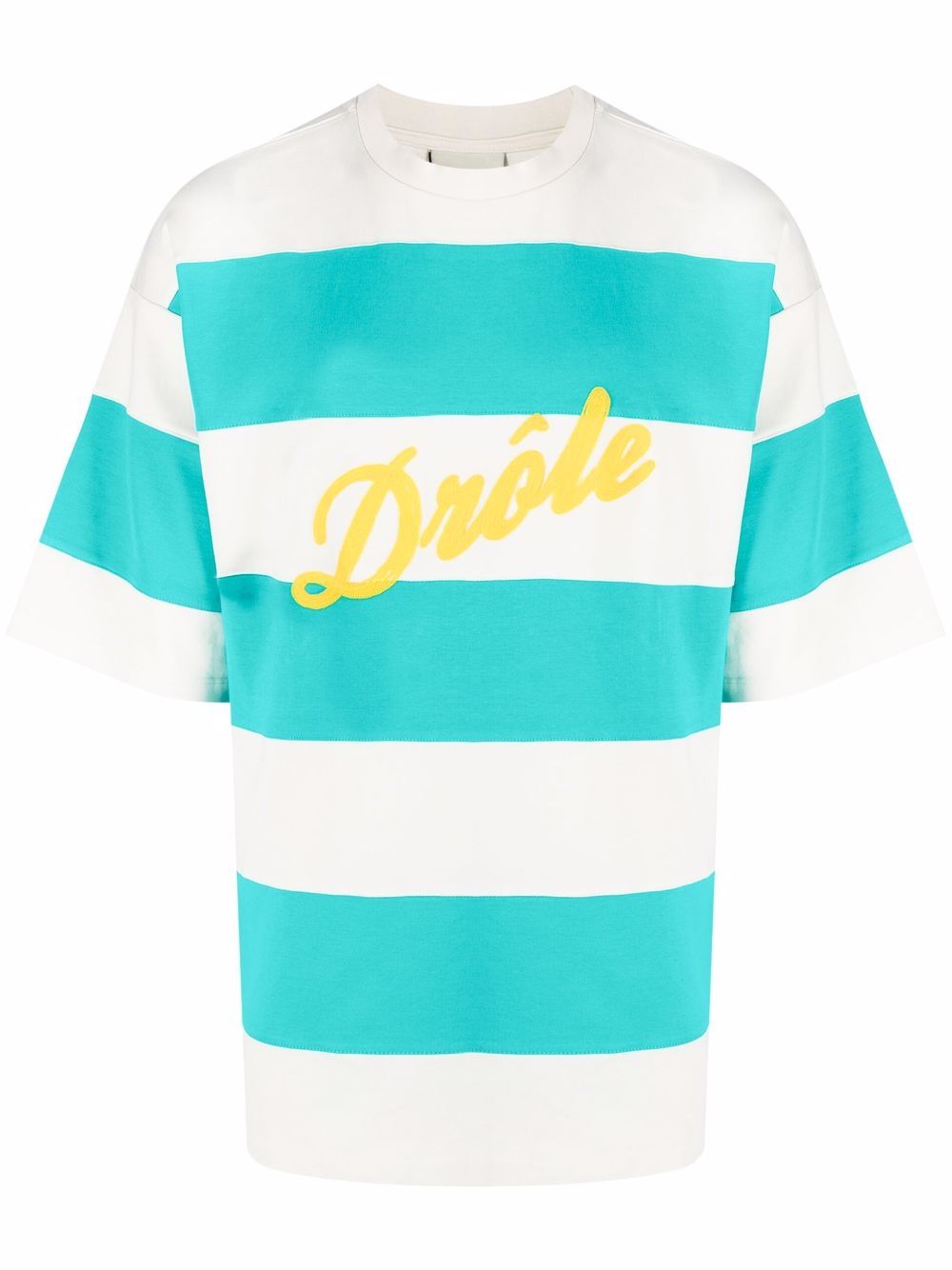 фото Drôle de monsieur striped logo-print t-shirt