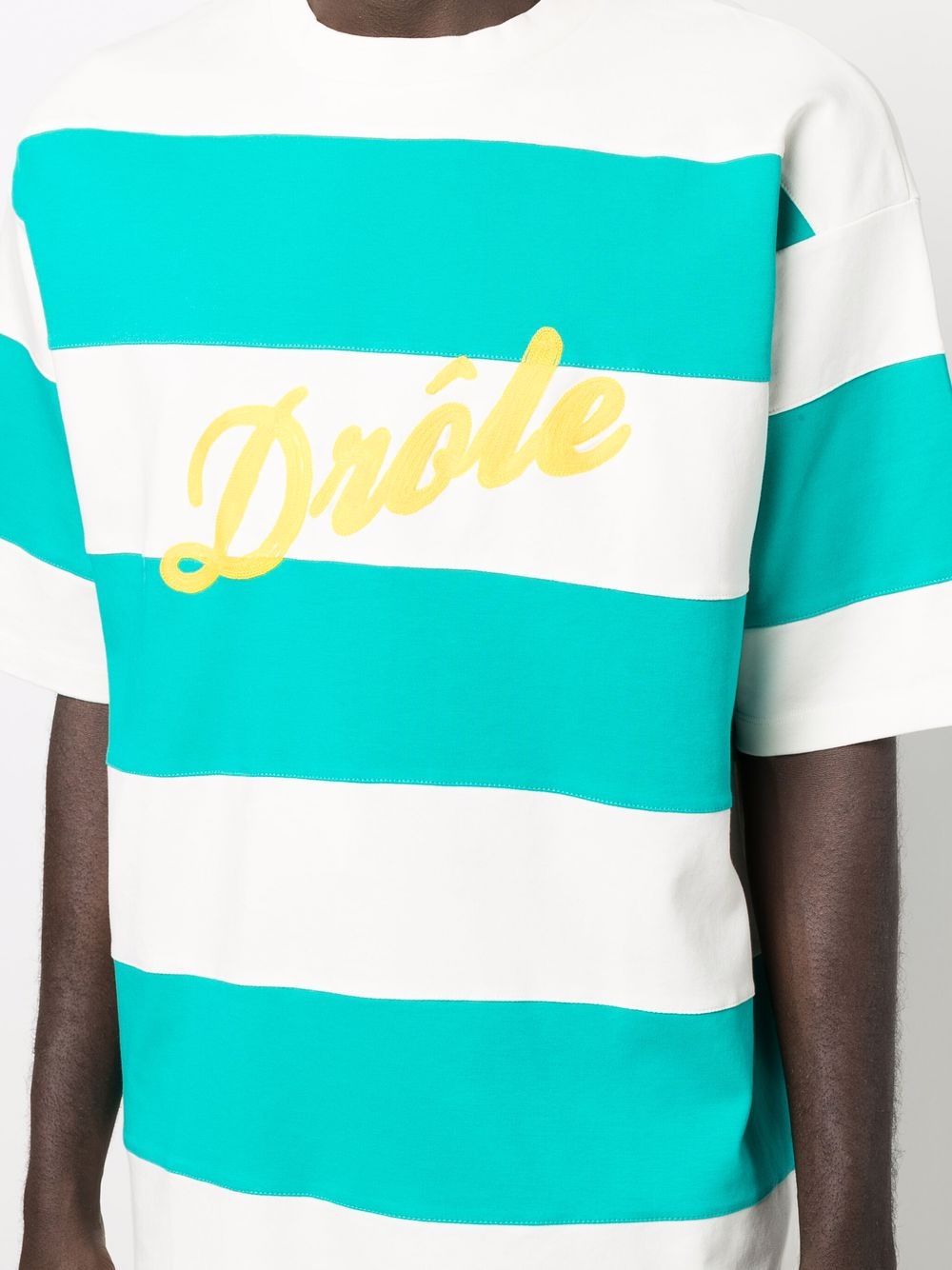 фото Drôle de monsieur striped logo-print t-shirt