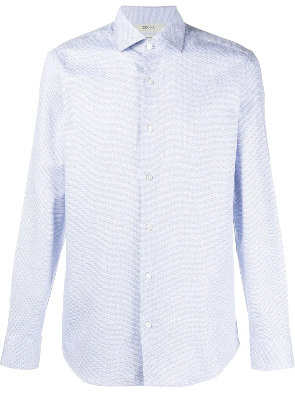 

Zegna micro-pattern print shirt - Blue