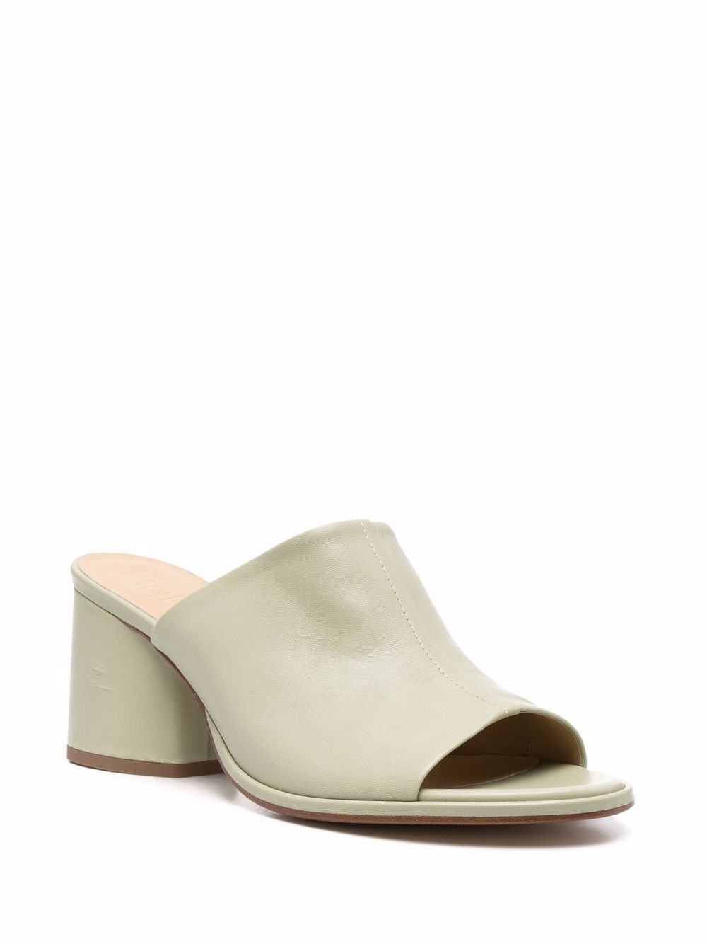 фото Aeyde amanda jade 85mm leather mules