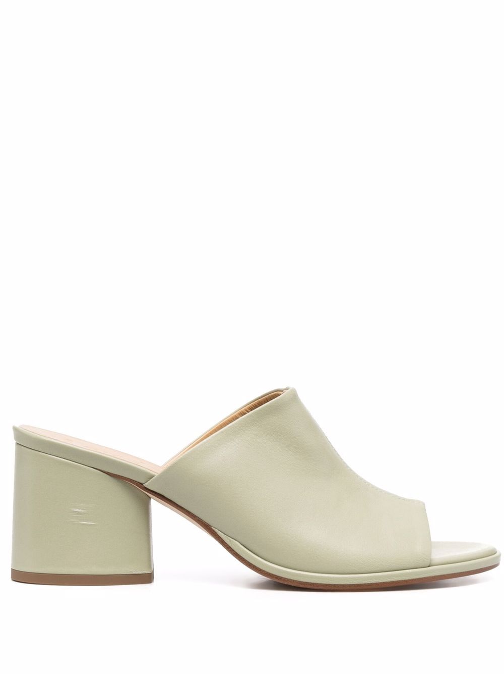 фото Aeyde amanda jade 85mm leather mules