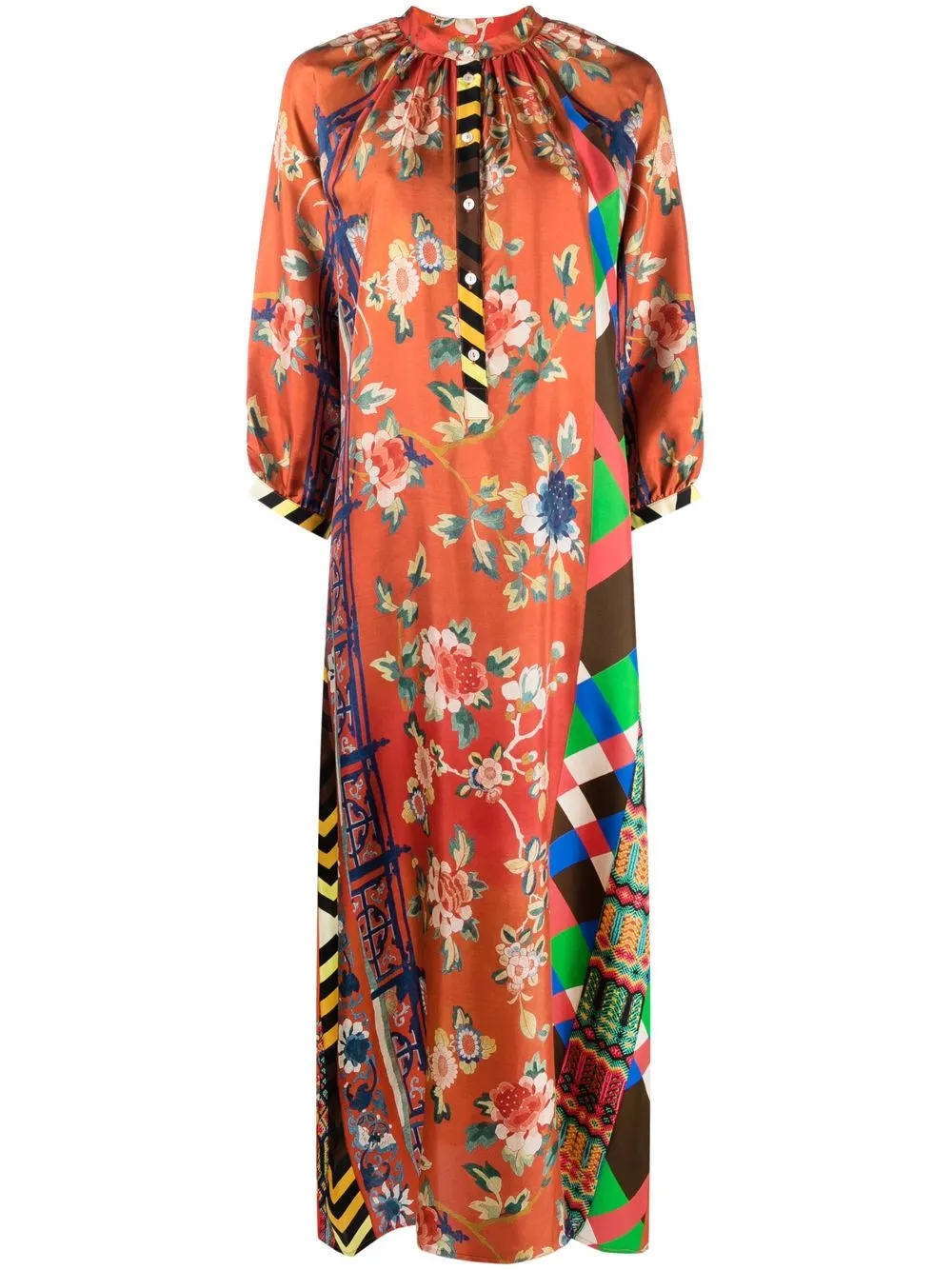 Pierre-Louis Mascia шелковое платье с цветочным принтом