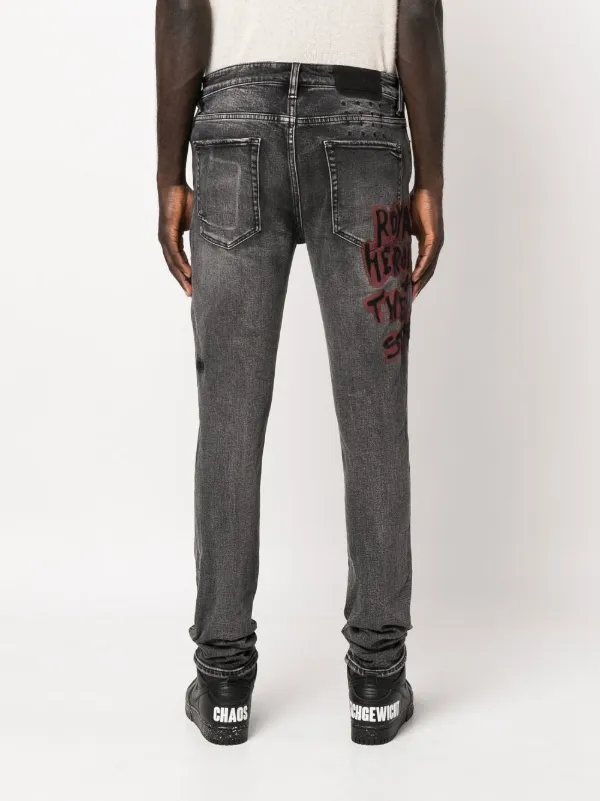 Ksubi spray-paint Van Winkle Skinny Jeans | Grey | FARFETCH