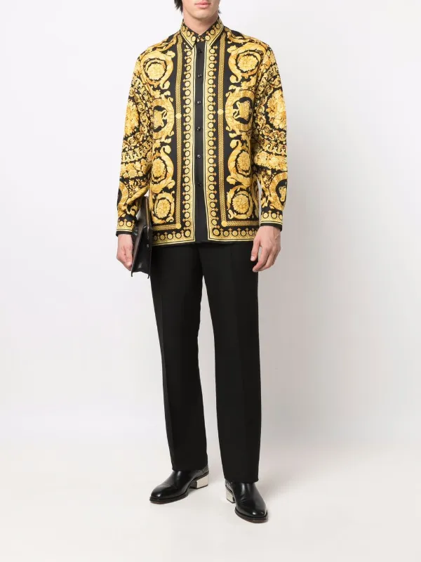 Chemise soie homme versace hot sale