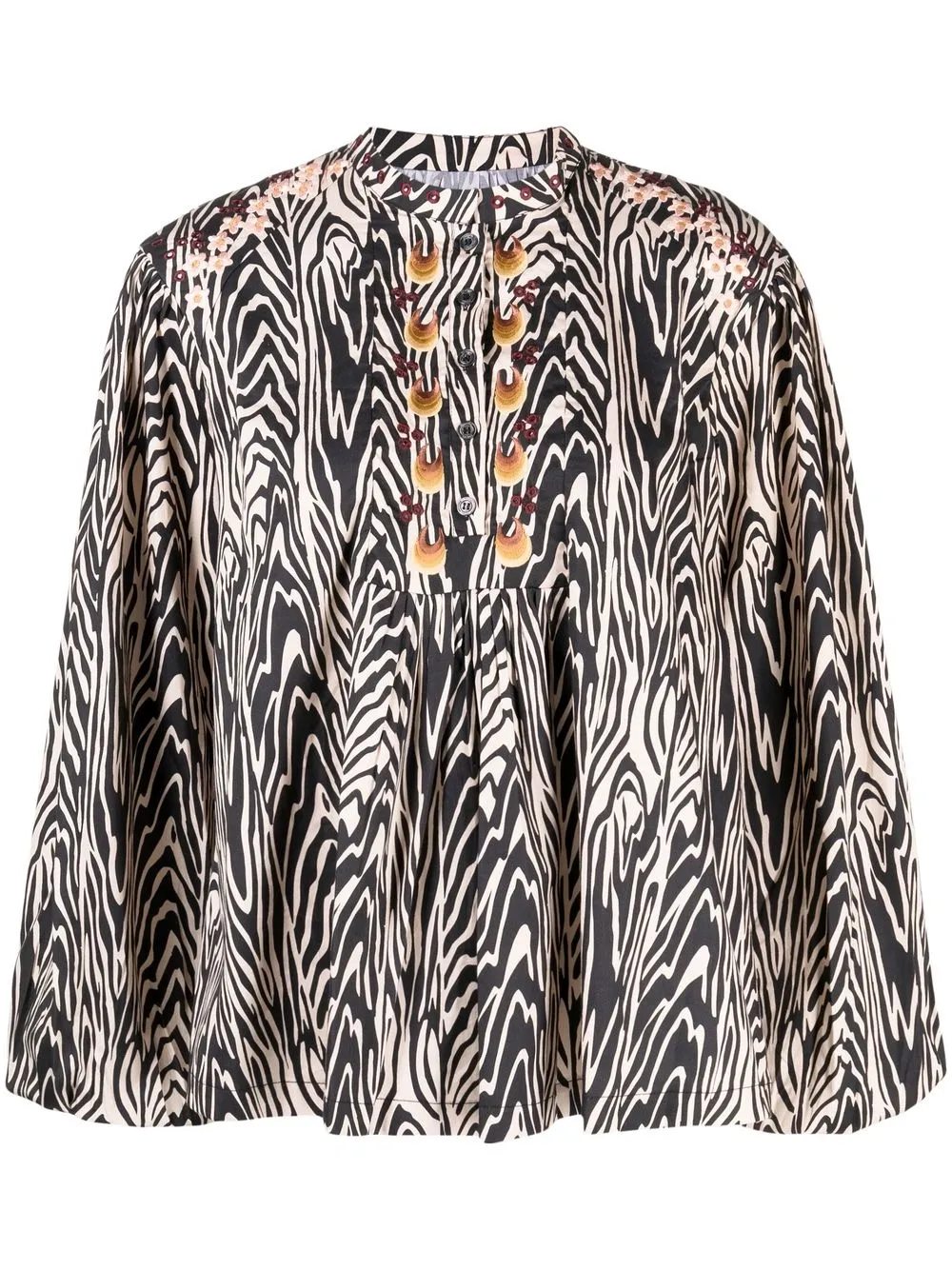 

Temperley London blusa con estampado Valerie - Negro