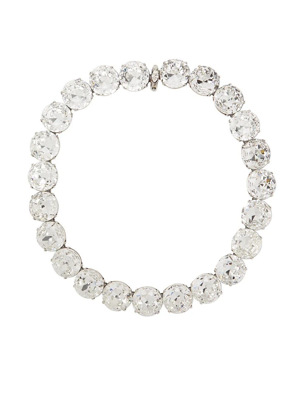 

Alexander McQueen collar con detiro de cristal - Plateado