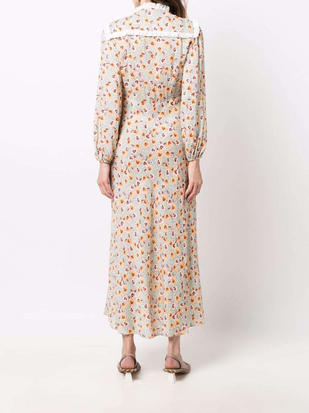 фото Rixo floral-print long-sleeved maxi dress